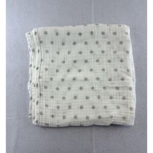 Swaddle Designs White Blanket Gray Polka Dots Receiving Swaddle Baby Infant